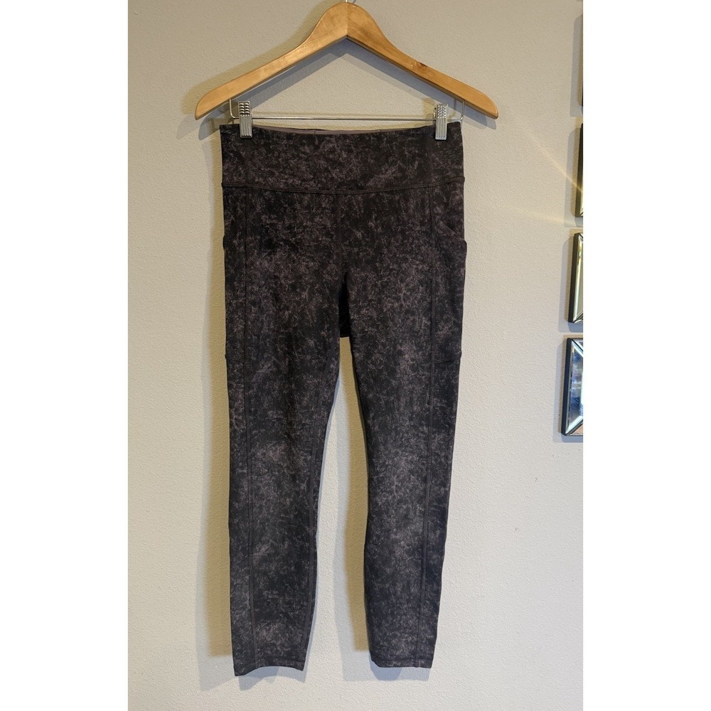 Lululemon Invigorate High-Rise Tight Mineral Wash Gray Mauve Leggings Sz 8